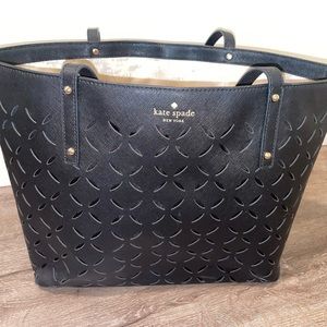 Kate Spade black large tote bag